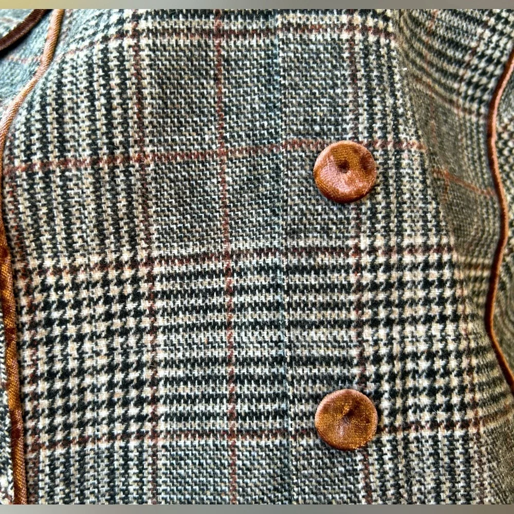 BAGATELLE sXS adorable houndstooth mini Black/brown w/velvet trim details - Picture 5 of 5